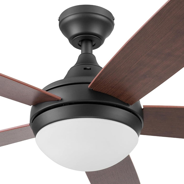 52 in. Indoor 5 Blades Bronze Remote Control Fan, Contemporary Ceiling Fan with Light, Dimmable Recessed Ceiling Fan LED Light Frosted Fixture-13-ErisView