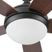 52 in. Indoor 5 Blades Bronze Remote Control Fan, Contemporary Ceiling Fan with Light, Dimmable Recessed Ceiling Fan LED Light Frosted Fixture-14-ErisView