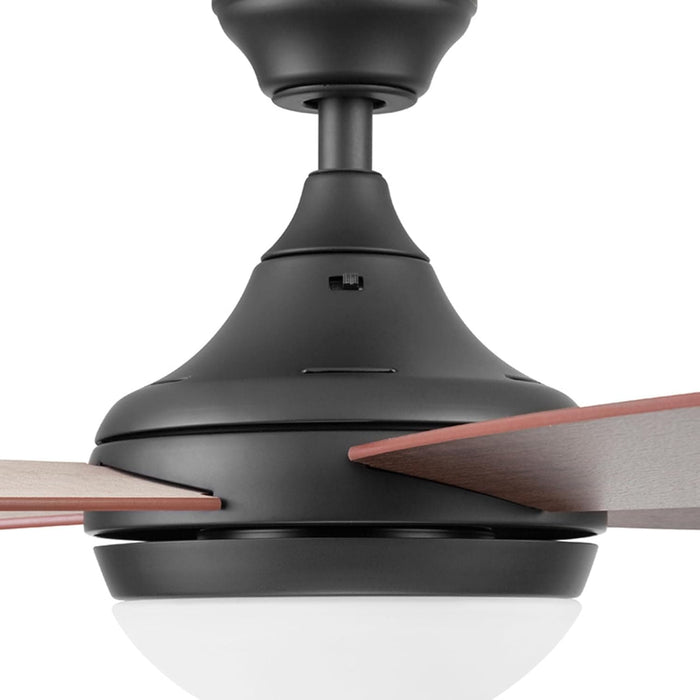 52 in. Indoor 5 Blades Bronze Remote Control Fan, Contemporary Ceiling Fan with Light, Dimmable Recessed Ceiling Fan LED Light Frosted Fixture-16-ErisView