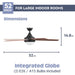 52 in. Indoor 5 Blades Bronze Remote Control Fan, Contemporary Ceiling Fan with Light, Dimmable Recessed Ceiling Fan LED Light Frosted Fixture-5-ErisView