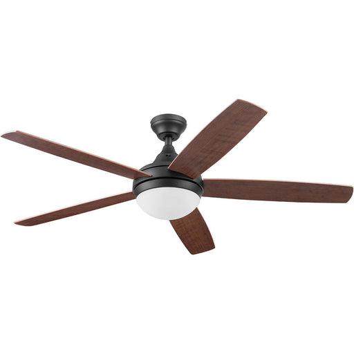 52 in. Indoor 5 Blades Bronze Remote Control Fan, Contemporary Ceiling Fan with Light, Dimmable Recessed Ceiling Fan LED Light Frosted Fixture-1-ErisView