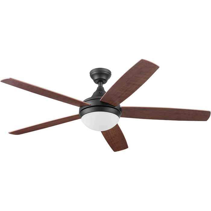 52 in. Indoor 5 Blades Bronze Remote Control Fan, Contemporary Ceiling Fan with Light, Dimmable Recessed Ceiling Fan LED Light Frosted Fixture-1-ErisView