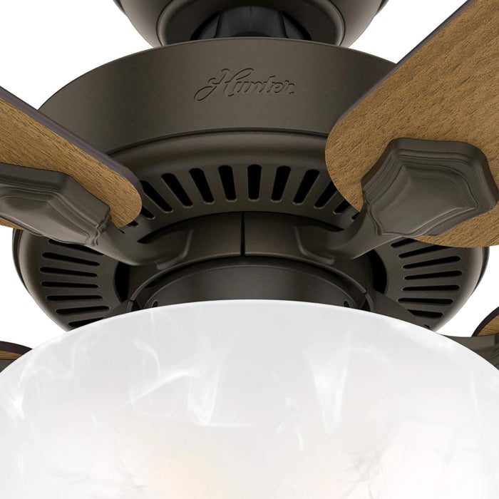 52 in. Indoor Bronze Ceiling Fan, LED Traditional Ceiling Fan with Bright Light, Pull Chains, Reversible Fan for Summer Winter, Hugger Ceiling Fans-2-ErisView