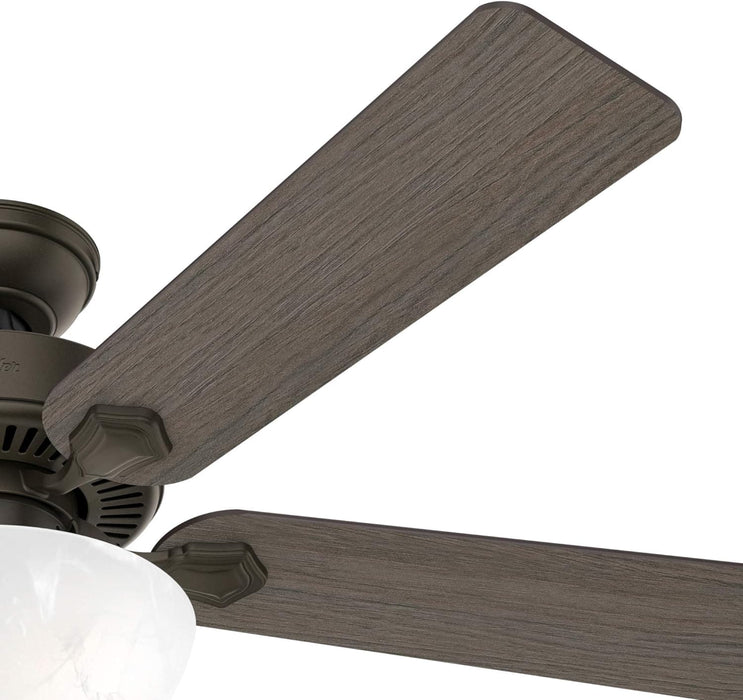 52 in. Indoor Bronze Ceiling Fan, LED Traditional Ceiling Fan with Bright Light, Pull Chains, Reversible Fan for Summer Winter, Hugger Ceiling Fans-4-ErisView