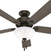 52 in. Indoor Bronze Ceiling Fan, LED Traditional Ceiling Fan with Bright Light, Pull Chains, Reversible Fan for Summer Winter, Hugger Ceiling Fans-5-ErisView