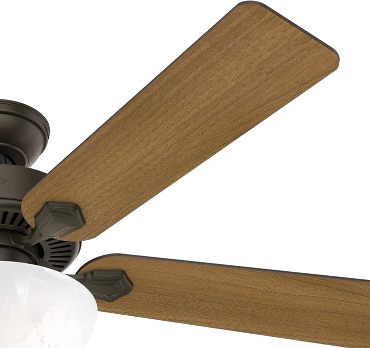 52 in. Indoor Bronze Ceiling Fan, LED Traditional Ceiling Fan with Bright Light, Pull Chains, Reversible Fan for Summer Winter, Hugger Ceiling Fans-6-ErisView
