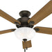 52 in. Indoor Bronze Ceiling Fan, LED Traditional Ceiling Fan with Bright Light, Pull Chains, Reversible Fan for Summer Winter, Hugger Ceiling Fans-1-ErisView
