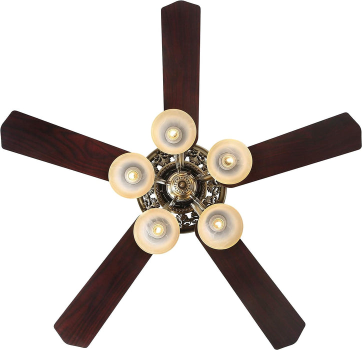 52 in. Indoor Bronze Ceiling Fan Light Fixture with Remote Switch for Bedroom Living Room Dining Room, 5 Blade Ceiling Fan-9-ErisView