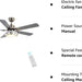 52 in. Indoor Ceiling Fan Light Fixture with Remote and Switch, LED Brushed Nickel Ceiling Fan for Bedroom Living Room Fan Dining Room-10-ErisView
