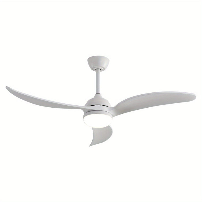 52 in. Indoor Ceiling Fan with LED Light Wood Reversible Blades Remote Control for Living Room Bedroom Dining Room Kitchen-ErisView