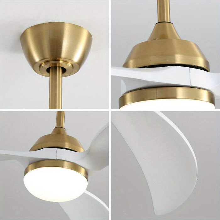 52 in. Indoor Ceiling Fan with LED Light Wood Reversible Blades Remote Control for Living Room Bedroom Dining Room Kitchen-ErisView