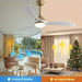 52 in. Indoor Ceiling Fan with LED Light Wood Reversible Blades Remote Control for Living Room Bedroom Dining Room Kitchen-ErisView
