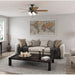 52 in. Indoor Ceiling Fan with LED Light and Pull Chain Control, Brushed Nickel Ceiling Fan, Hugger Ceiling Fans-3-ErisView