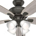52 in. Indoor Ceiling Fan with LED Light and Pull Chain Control, Brushed Nickel Ceiling Fan, Hugger Ceiling Fans-4-ErisView