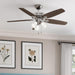 52 in. Indoor Ceiling Fan with Pull Chain Control, Brushed Nickel Ceiling Fan, Hugger Ceiling Fans-3-ErisView