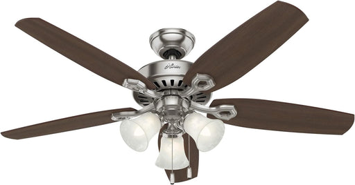 52 in. Indoor Ceiling Fan with Pull Chain Control, Brushed Nickel Ceiling Fan, Hugger Ceiling Fans-1-ErisView