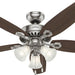 52 in. Indoor Ceiling Fan with Pull Chain Control, Brushed Nickel Ceiling Fan, Hugger Ceiling Fans-1-ErisView