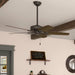 52 in. Indoor Ceiling Fan with Pull Chain Control, Metal Blade Fan, Bronze Ceiling Fan, Hugger Ceiling Fans-3-ErisView