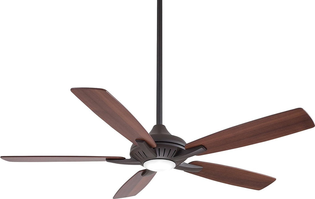 52 in. Indoor Ceiling Fan with Recessed Ceiling Fan LED Dimmable Light In Oil Rubbed Bronze Ceiling Fan-4-ErisView