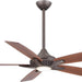 52 in. Indoor Ceiling Fan with Recessed Ceiling Fan LED Dimmable Light In Oil Rubbed Bronze Ceiling Fan-1-ErisView