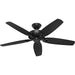 52 in. Indoor Ceiling Fans without Lights, Matte Black Outdoor Fan, Exterior Ceiling Fans-1-ErisView