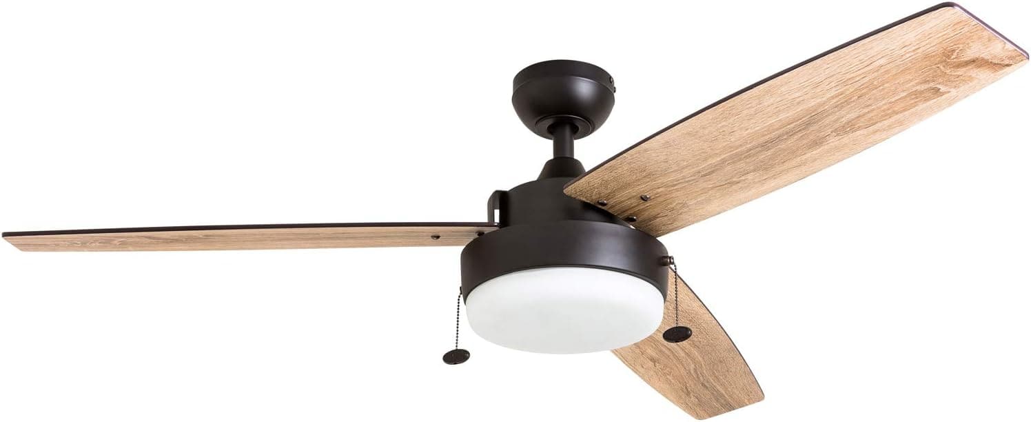 52 in. Indoor Contemporary Ceiling Fan with Light Pull Chain, Modern Fan with Light, Reversible Fan for Summer Winter-11-ErisView