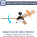 52 in. Indoor Contemporary Ceiling Fan with Light Pull Chain, Modern Fan with Light, Reversible Fan for Summer Winter-4-ErisView