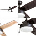 52 in. Indoor Contemporary Ceiling Fan with Light Pull Chain, Modern Fan with Light, Reversible Fan for Summer Winter-6-ErisView