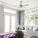 52 in. Indoor Crystal Ceiling Fan with Light and Remote Control, Modern Ceiling Fan Chandelier with Cage for Living Room-ErisView