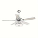 52 in. Indoor Crystal Ceiling Fan with Light and Remote Control, Modern Ceiling Fan Chandelier with Cage for Living Room-ErisView
