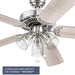 52 in. Indoor Farmhouse Matte Nickel LED Ceiling Fan with Light Pull Chain, Reversible Fan in Winter Summer-3-ErisView