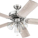 52 in. Indoor Farmhouse Matte Nickel LED Ceiling Fan with Light Pull Chain, Reversible Fan in Winter Summer-1-ErisView