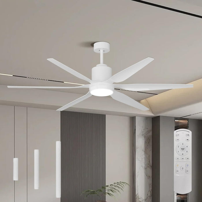 52 in. Indoor Flush Mount Ceiling Fans with Lights, Black Walnut Remote Control Fan, Modern Farmhouse Low Profile Reversible Ceiling Fan Summer Winter-10-ErisView