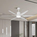 52 in. Indoor Flush Mount Ceiling Fans with Lights, Black Walnut Remote Control Fan, Modern Farmhouse Low Profile Reversible Ceiling Fan Summer Winter-10-ErisView