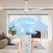 52 in. Indoor Flush Mount Ceiling Fans with Lights, Black Walnut Remote Control Fan, Modern Farmhouse Low Profile Reversible Ceiling Fan Summer Winter-11-ErisView