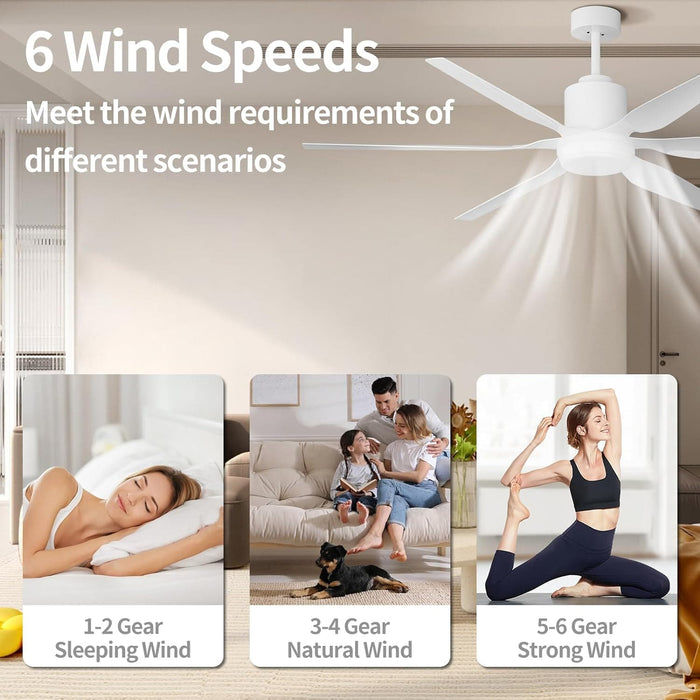 52 in. Indoor Flush Mount Ceiling Fans with Lights, Black Walnut Remote Control Fan, Modern Farmhouse Low Profile Reversible Ceiling Fan Summer Winter-12-ErisView