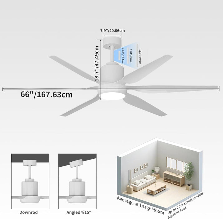 52 in. Indoor Flush Mount Ceiling Fans with Lights, Black Walnut Remote Control Fan, Modern Farmhouse Low Profile Reversible Ceiling Fan Summer Winter-16-ErisView