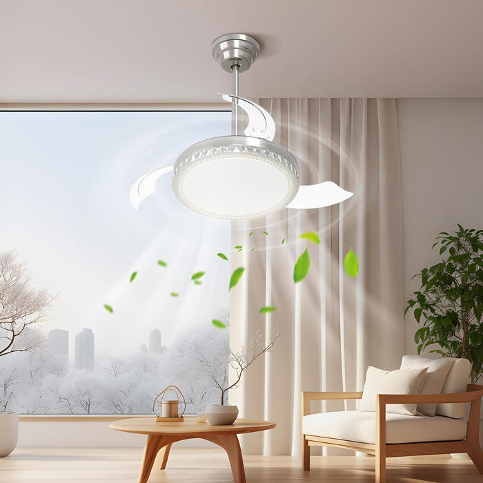 52 in. Indoor Flush Mount Ceiling Fans with Lights, Black Walnut Remote Control Fan, Modern Farmhouse Low Profile Reversible Ceiling Fan Summer Winter-18-ErisView