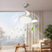 52 in. Indoor Flush Mount Ceiling Fans with Lights, Black Walnut Remote Control Fan, Modern Farmhouse Low Profile Reversible Ceiling Fan Summer Winter-18-ErisView