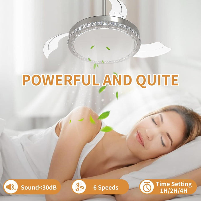 52 in. Indoor Flush Mount Ceiling Fans with Lights, Black Walnut Remote Control Fan, Modern Farmhouse Low Profile Reversible Ceiling Fan Summer Winter-25-ErisView