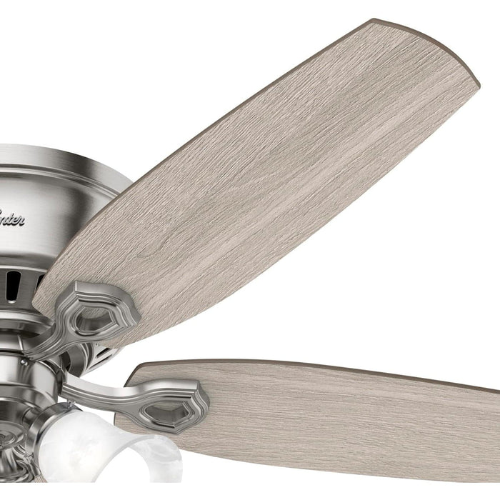 52 in. Indoor LED Ceiling Fan with Pull Chains, Brushed Nickel Ceiling Fan, Traditional Ceiling Fan with Bright Light, Fast Ceiling Fan Summer Winter -12-ErisView