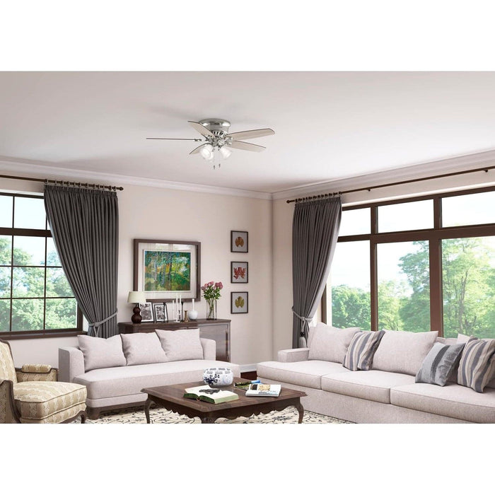 52 in. Indoor LED Ceiling Fan with Pull Chains, Brushed Nickel Ceiling Fan, Traditional Ceiling Fan with Bright Light, Fast Ceiling Fan Summer Winter -4-ErisView