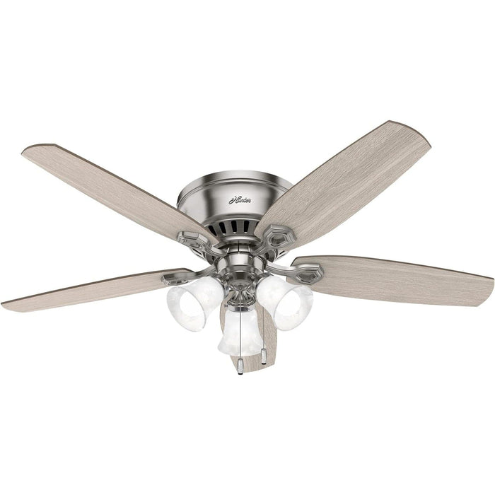 52 in. Indoor LED Ceiling Fan with Pull Chains, Brushed Nickel Ceiling Fan, Traditional Ceiling Fan with Bright Light, Fast Ceiling Fan Summer Winter -1-ErisView