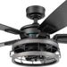 52 in. Indoor LED Industrial Looking Ceiling Fan with Light and Remote Control, Matte Black Reversible Ceiling Fan-11-ErisView