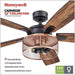 52 in. Indoor LED Industrial Looking Ceiling Fan with Light and Remote Control, Matte Black Reversible Ceiling Fan-15-ErisView