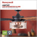 52 in. Indoor LED Industrial Looking Ceiling Fan with Light and Remote Control, Matte Black Reversible Ceiling Fan-18-ErisView