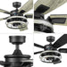 52 in. Indoor LED Industrial Looking Ceiling Fan with Light and Remote Control, Matte Black Reversible Ceiling Fan-6-ErisView