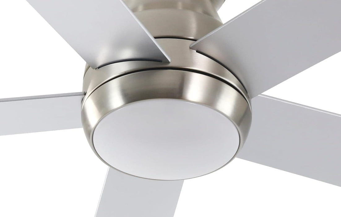52 in. Indoor Low Profile Brushed Nickel Ceiling Fan for Bedroom Living Room Dining Room, Good Ceiling Fans, 5 Blade Ceiling Fan-8-ErisView