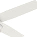 52 in. Indoor Low Profile Ceiling Fan and Light, White Ceiling Fan, Hugger Ceiling Fan with Light-10-ErisView