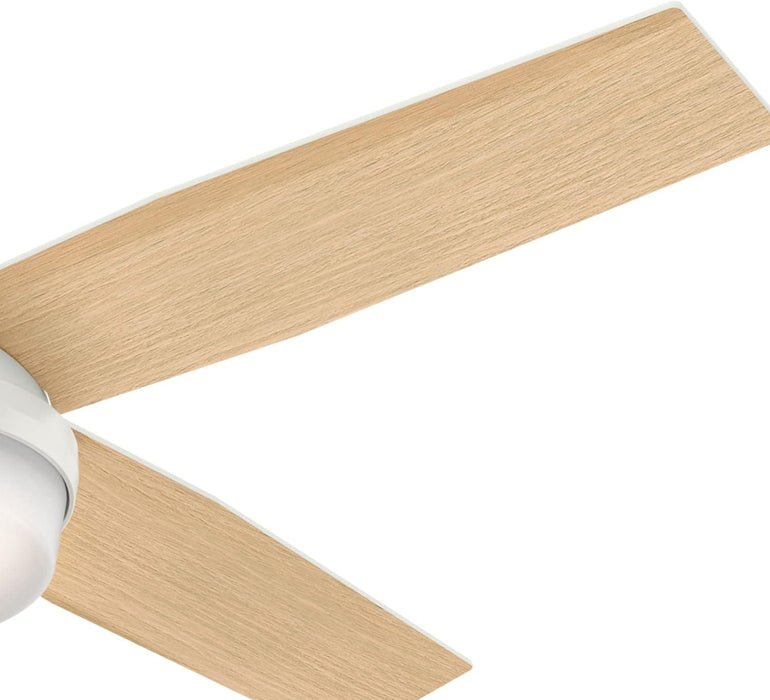 52 in. Indoor Low Profile Ceiling Fan and Light, White Ceiling Fan, Hugger Ceiling Fan with Light-11-ErisView